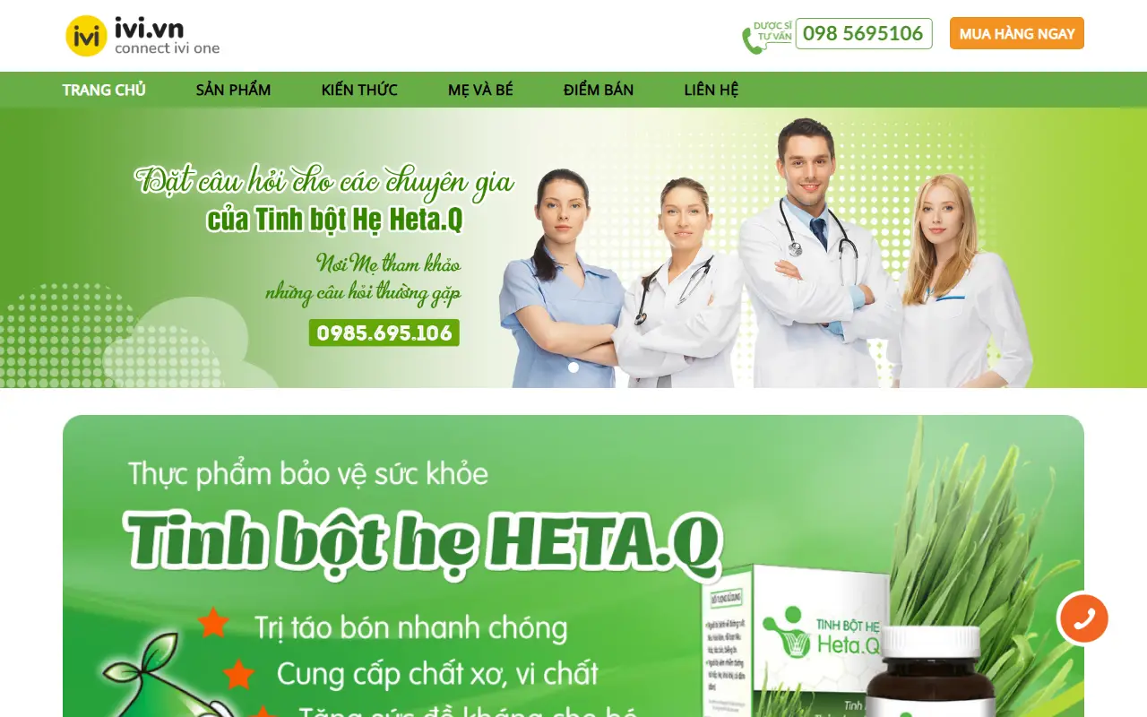 Mẫu website nông sản & đặc sản — Tinh bột & Đặc sản
