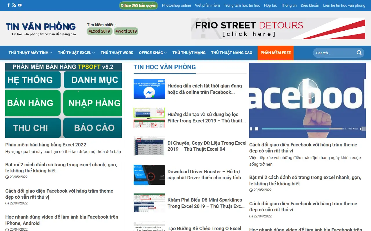 Mẫu website tin tức & blog — Tin học văn phòng 2021 - chia sẽ kinh nghiệm thực tế