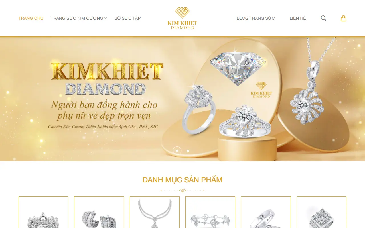 Mẫu website trang sức & đồng hồ — Mẫu web trang sức #2