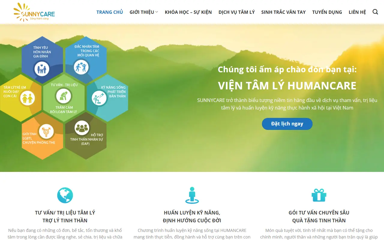Mẫu website tâm lý & trị liệu — tư vấn tâm lý