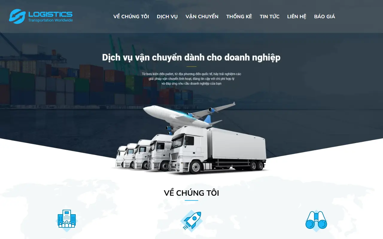 Mẫu website vận chuyển & logistics — LOGICTICS