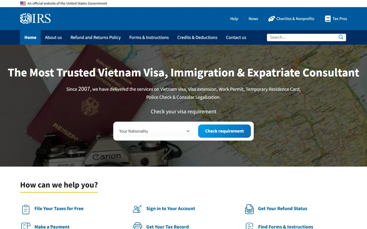 Mẫu website du học & xklđ — Mẫu web cung cấp VISA nước ngoài