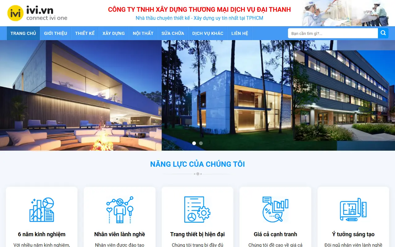 Mẫu website xây dựng & sửa nhà — Xây dựng #2