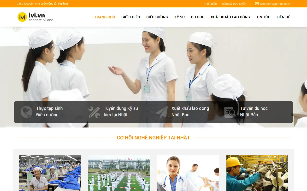 Mẫu website du học & xklđ — Xuất khẩu lao động #2